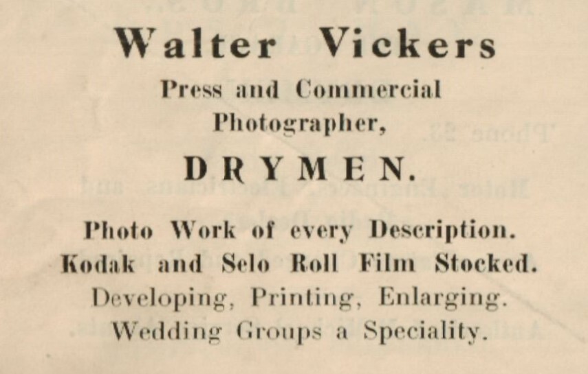 Old Advert For Walter Vickers